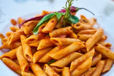 Pasta in a tomato sauce